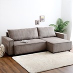 コーデュロイ生地 カウチソファベッド 3人掛け