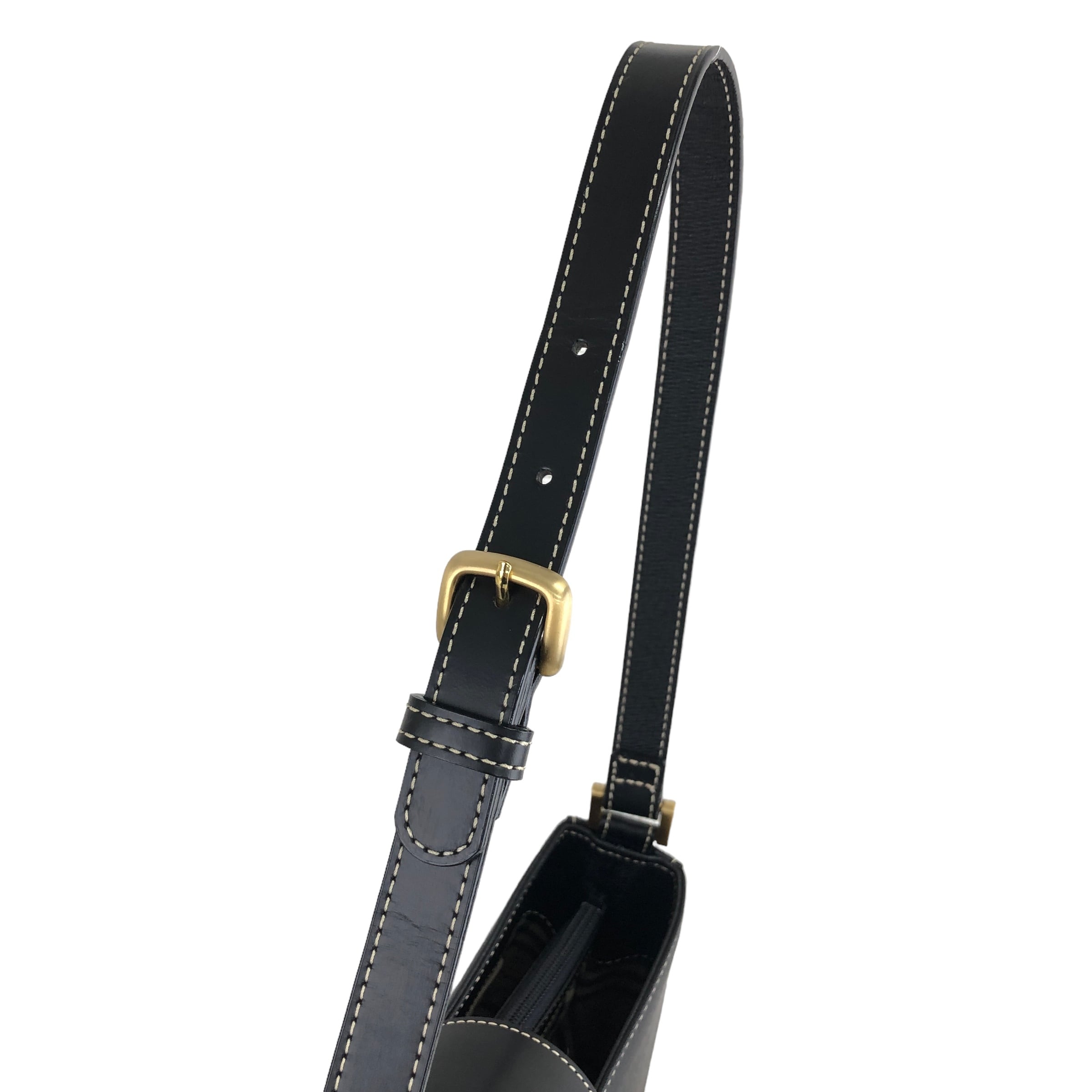 BURBERRY バーバリー ロゴ レザー ショルダーバッグ ブラック vintage