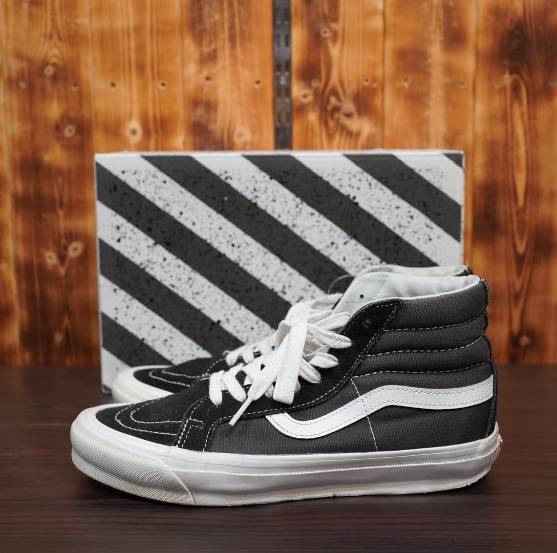 vans og sk8-hi lx 黒白 ブラック バンズ us8 26cm