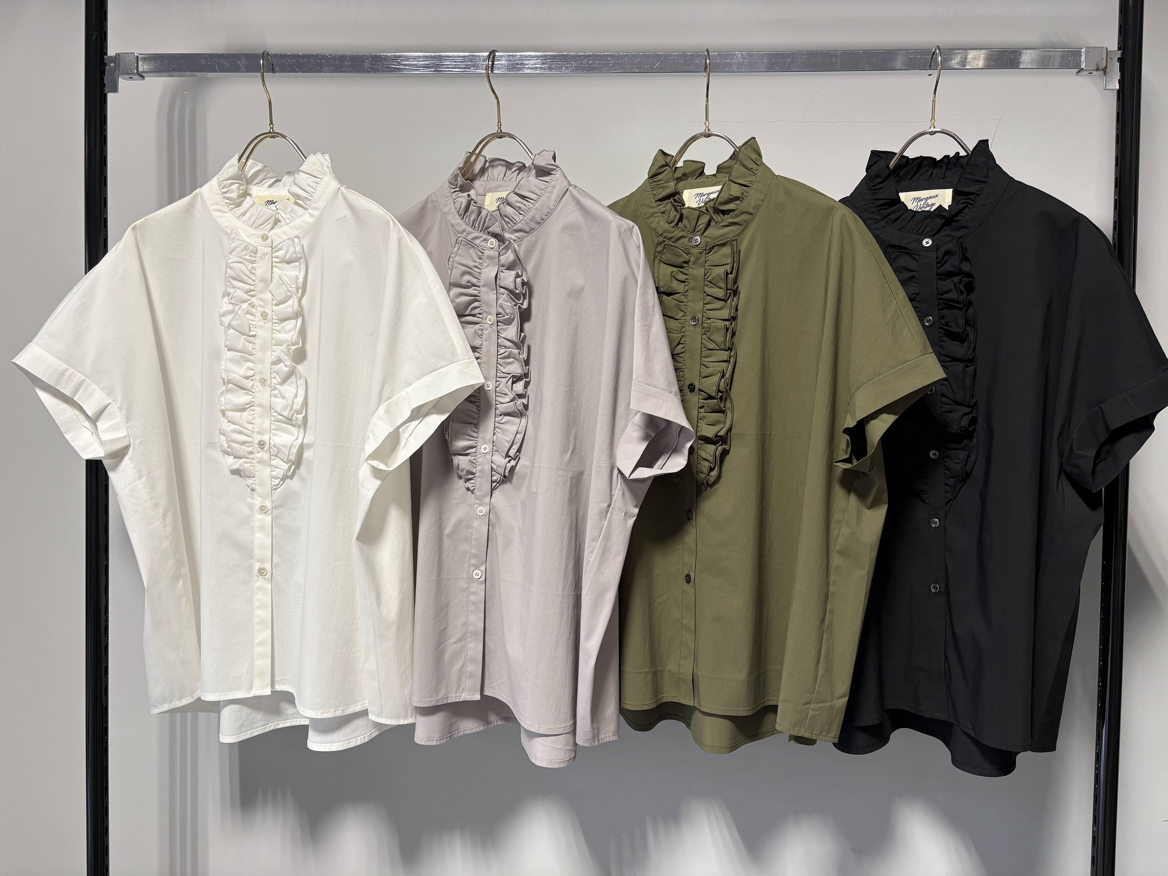 予約販売【 Margaux Vintage 】フリルシャツ (26044) 4月旬頃入荷