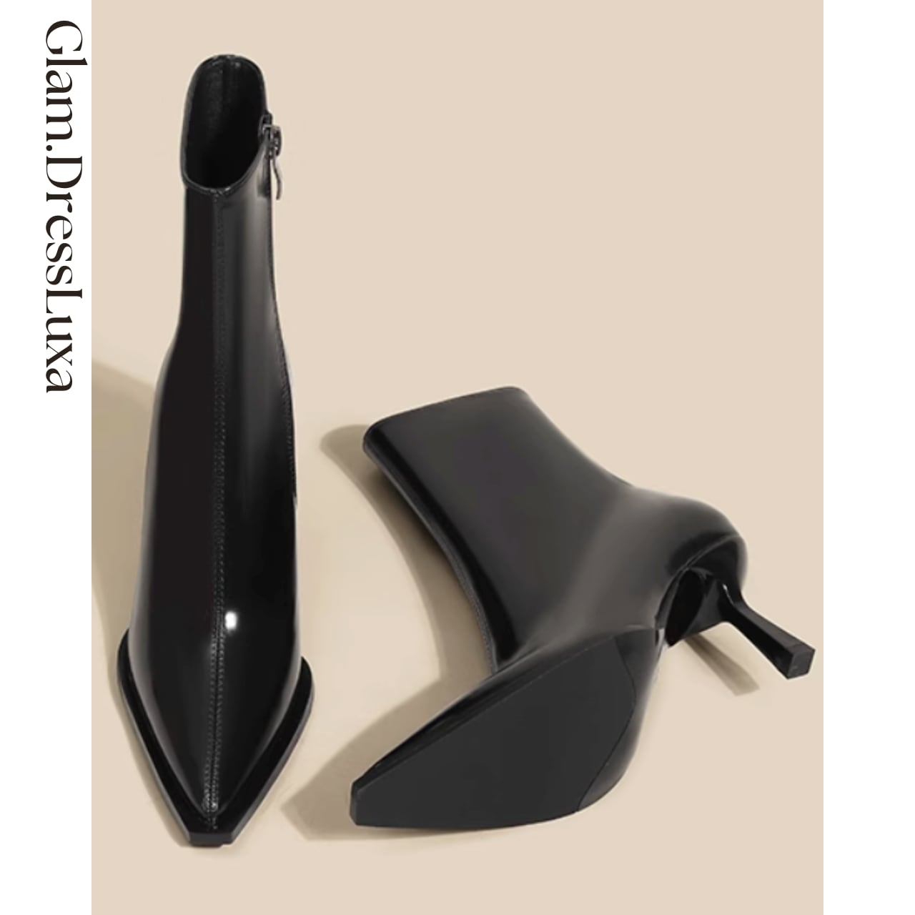 ポインテッドトゥ ピンヒールブーツ/3color_H61