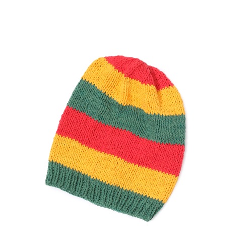 RastaBorderCottonKnitWatchCap