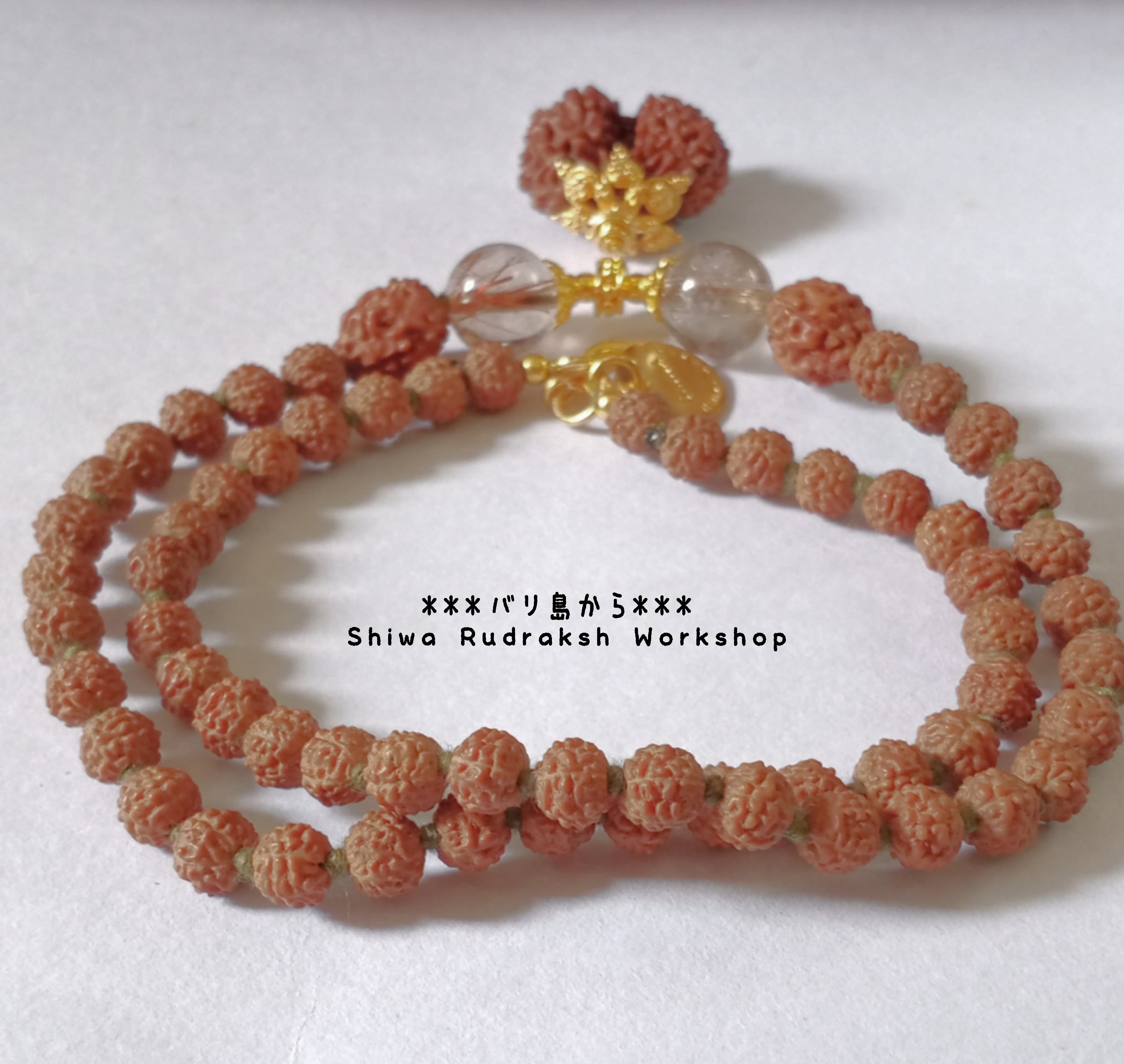 13面ガウリーシャンカラ】3面＆5面☆ルチルクウォーツ☆ネックレス