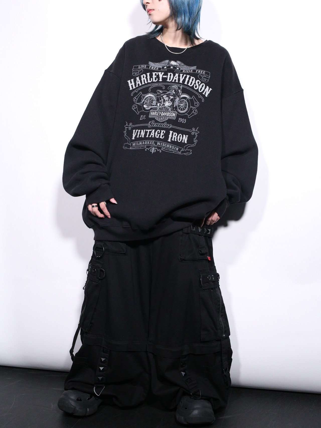"Harley-Davidson" front and back print sweatshirt - 2