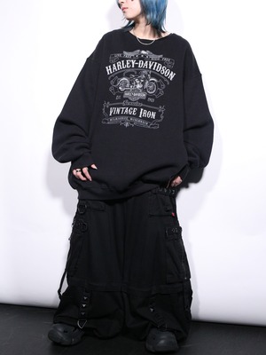 "Harley-Davidson" front and back print sweatshirt