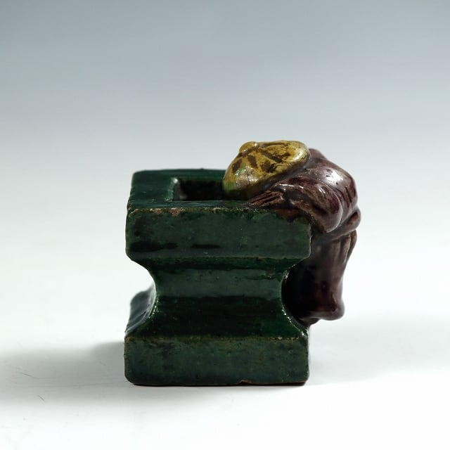 煎茶道具 瓢箪胴黒柿蓋製 波蒔絵 獣骨装飾 茶入 茶壷 M R4656 時代物