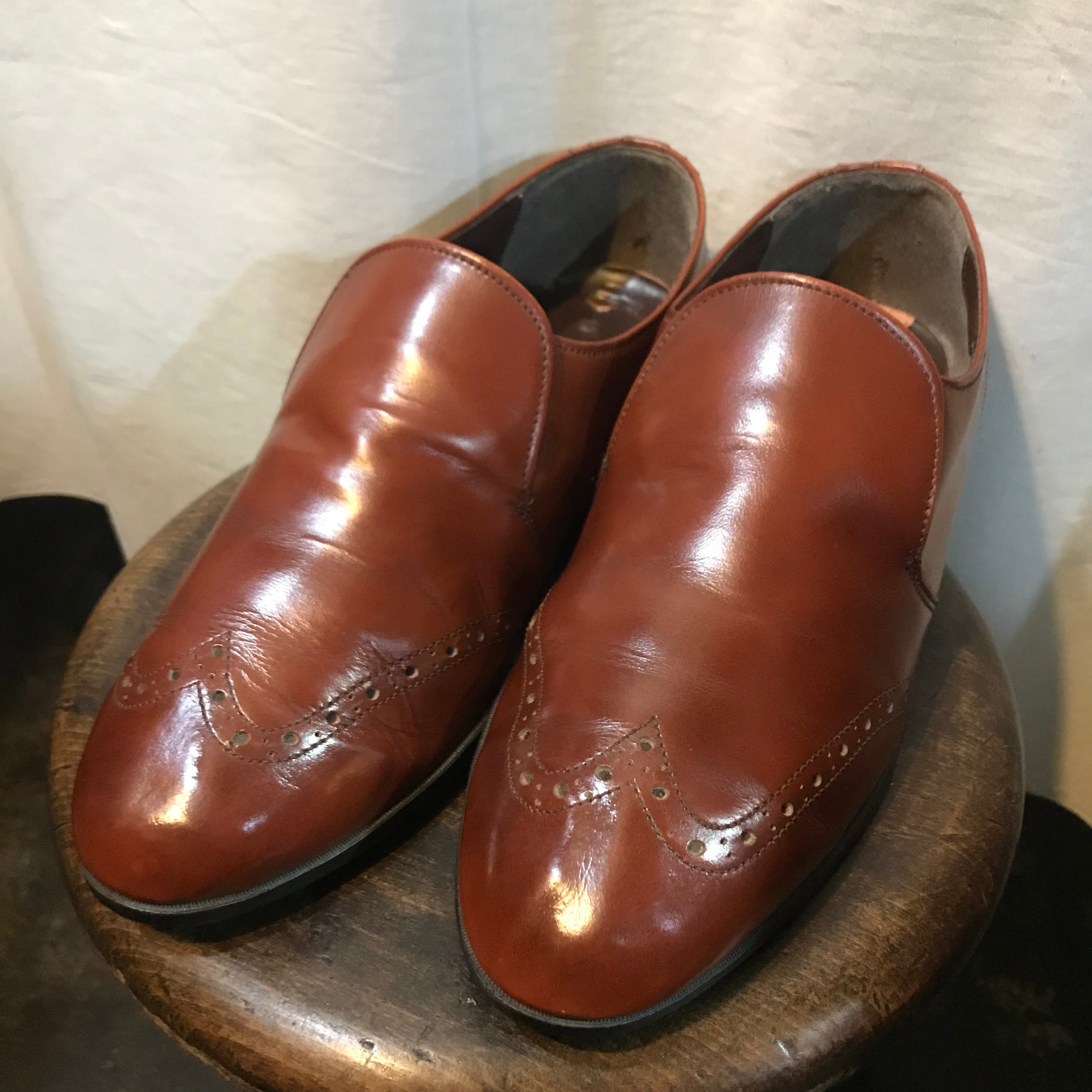 カナダ製 SVP ウイングチップレザースリッポン US9 (27.0cm)