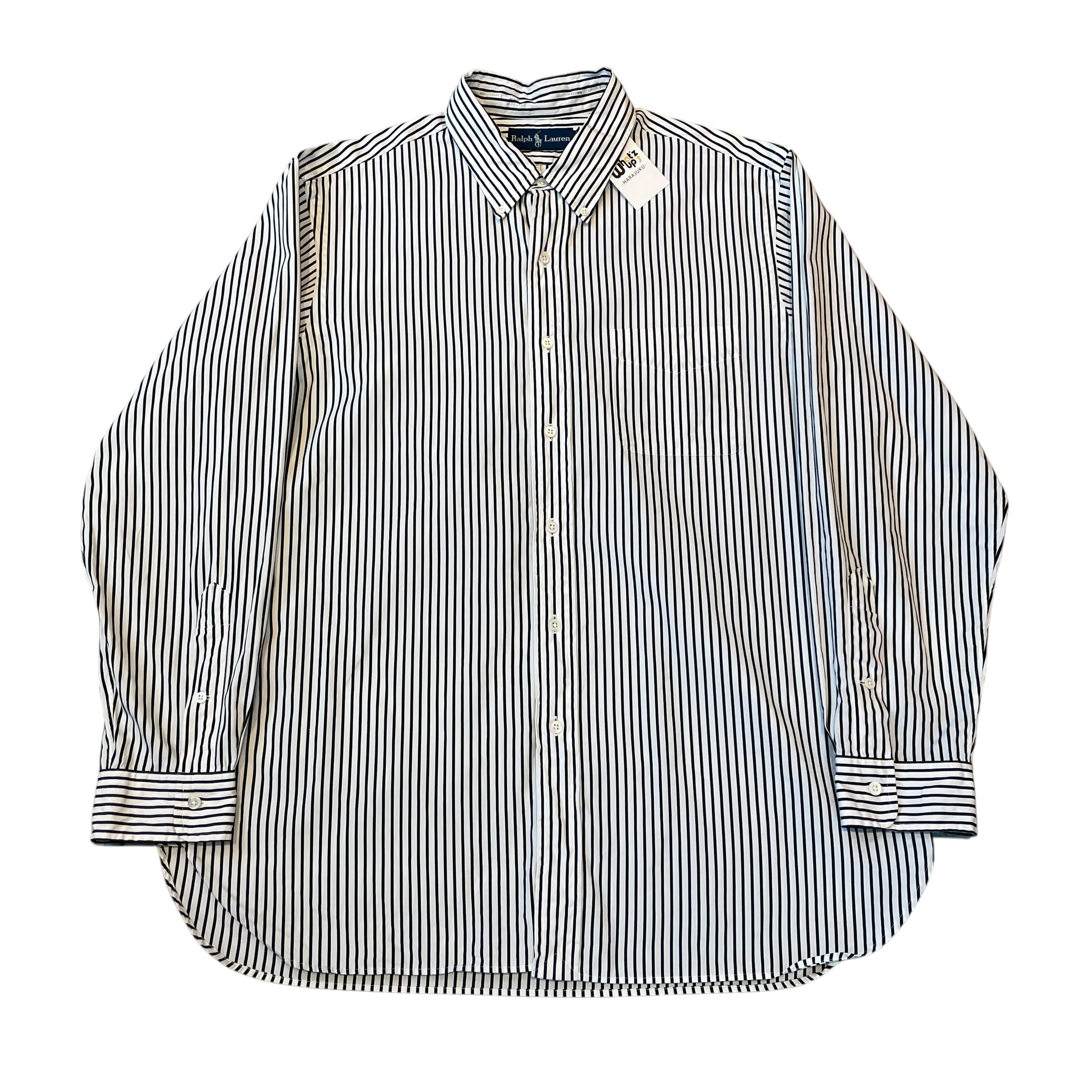 1990s POLO Ralph Lauren stripe B/D shirt