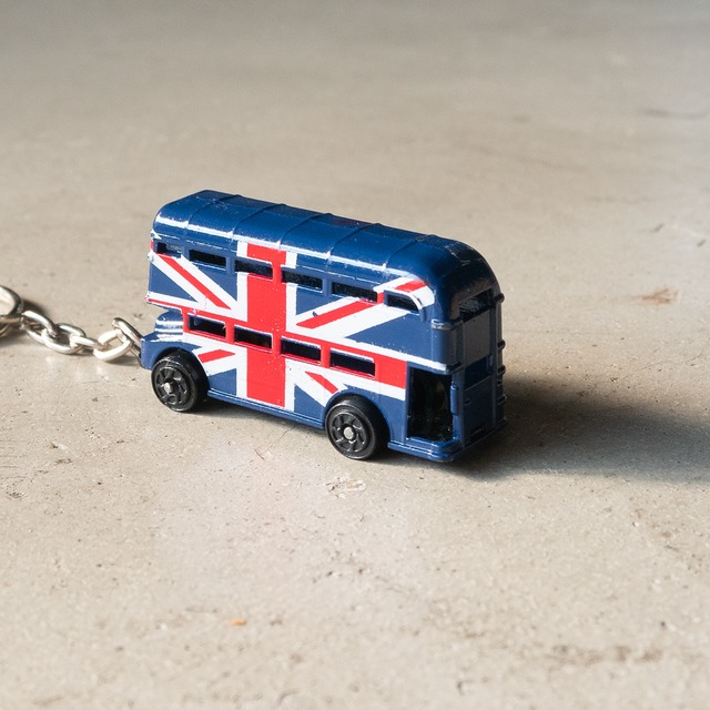 unknown deadstock British blue bus key holder