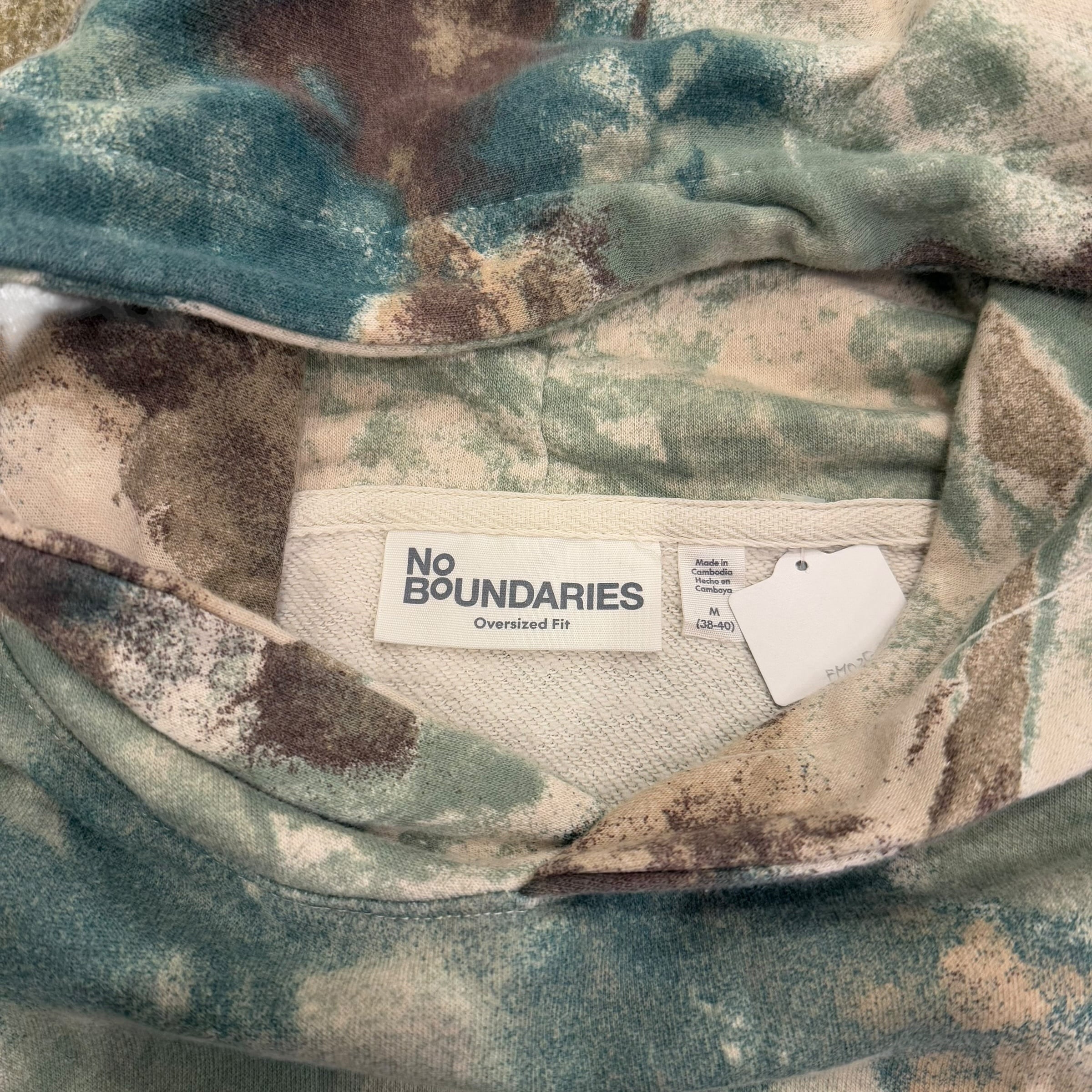 れ*れ様 00s NO BOUNDARIES マーブル柄 フーディ パーカー　墨 マーブル】00's NO BOUNDARIES Marble Camo Hoodie | spike osu