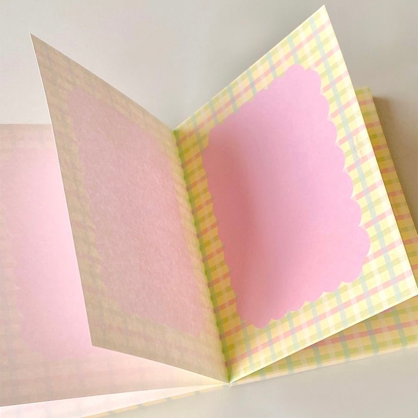 greenyeveryday】メモ帳 memopad check pink | 韓国文具・雑貨