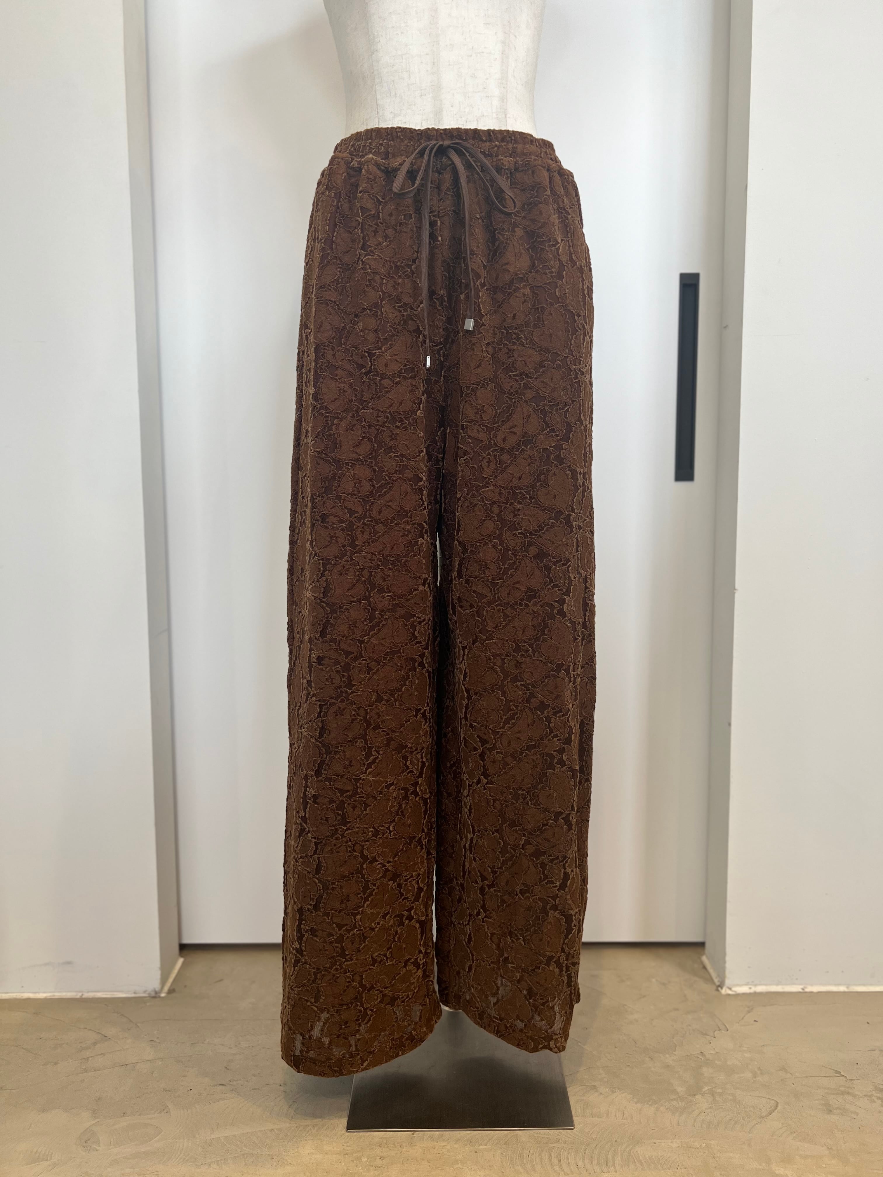 【SELECT】セットアップ可レースイージーワイドパンツ 21-0179