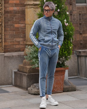 DENIM LINE SWEAT PANTS【BEL25-959】