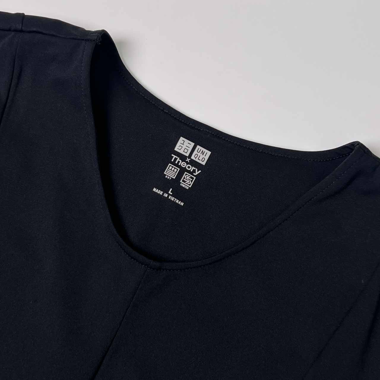 UNIQLO × Theory ユニクロ セオリー コラボ ノースリーブ ワンピース L/ブラック レディース