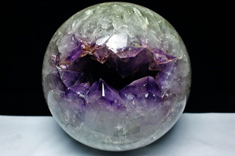 11.1Kg アメジスト 紫水晶 笑口丸玉 Amethyst ブラジル産 ルチル 
