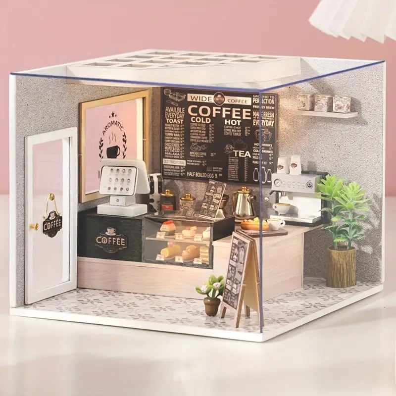 ドールハウス キット DIY ミニ コーヒーショップ ミニチュア