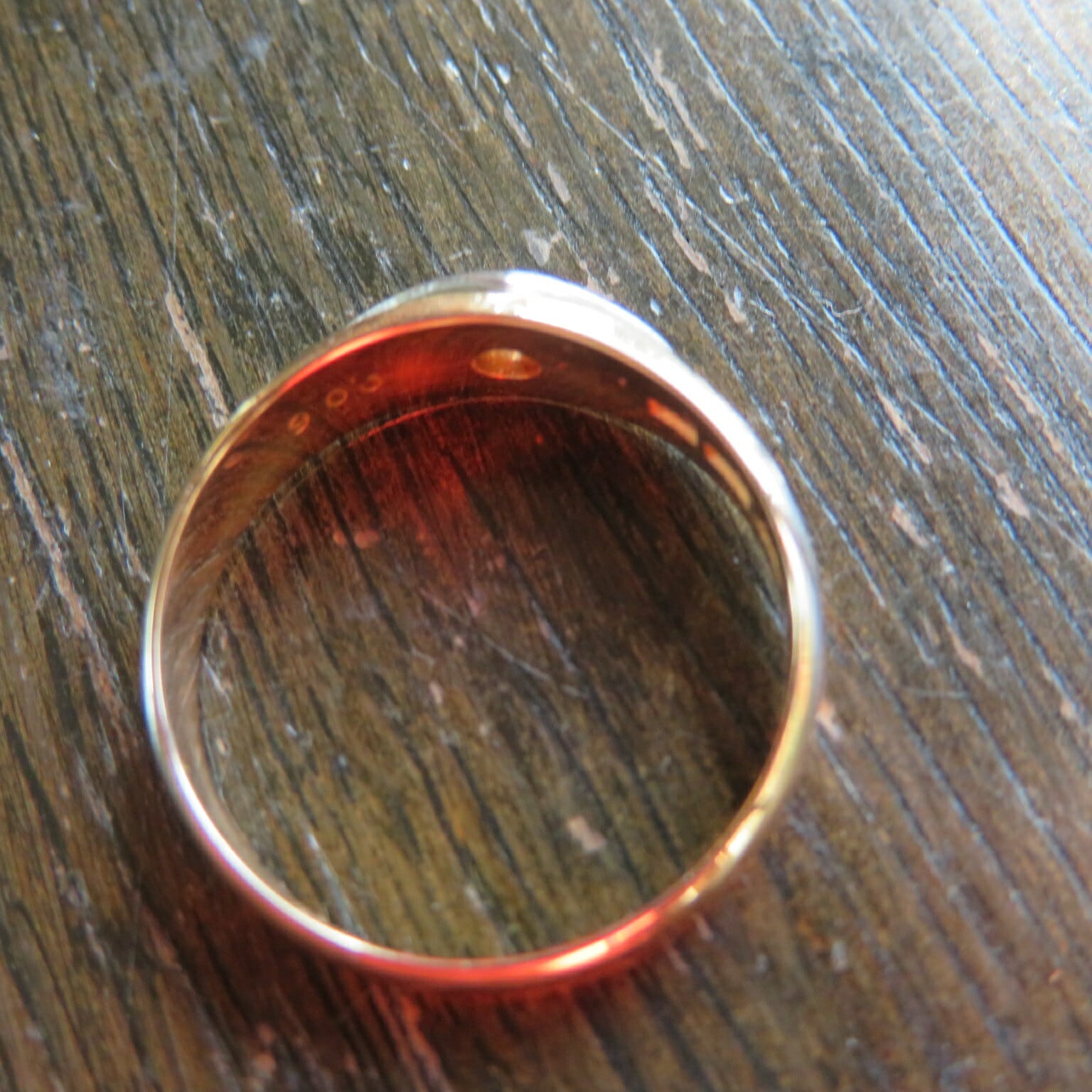 ヴィンテージ K18プラチナコンビ　ダイヤモンドリング