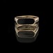 Vintage Signet Ring [Made in ENGLAND 1979s-] [375 9ct Gold] Rectangle Design × Onyx