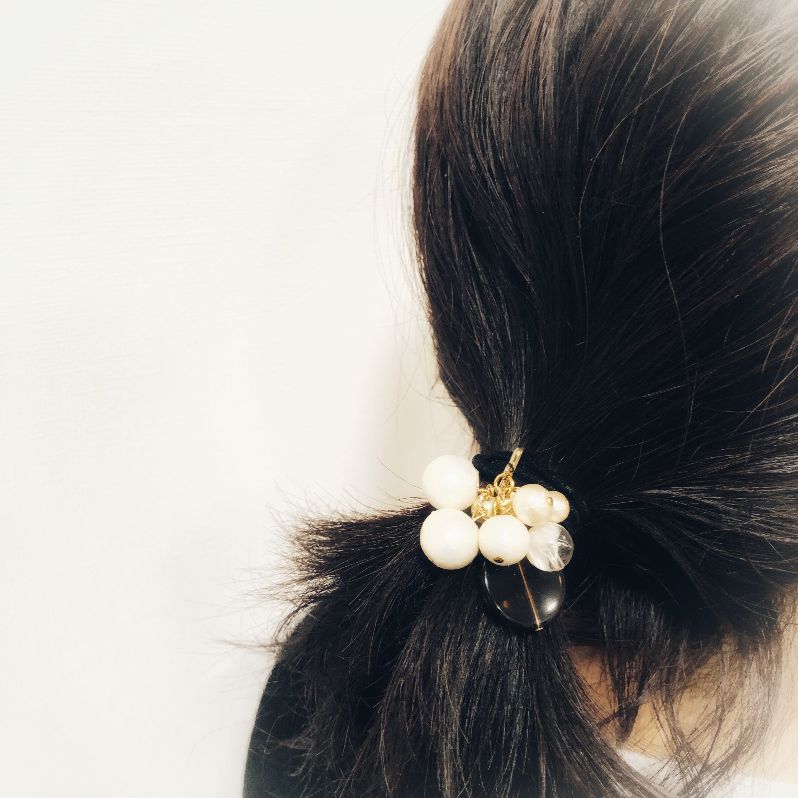 ヘアフック、ポニーフック 』コットンパール・ブラウン | Calla