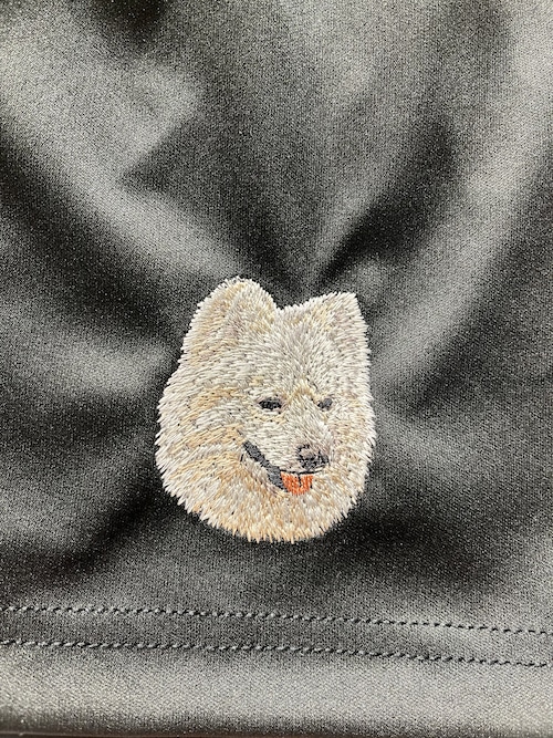 Dog embroidery comfortable shorts［Spitz］