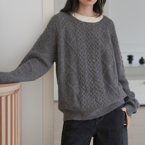 color block knit pullover J00075