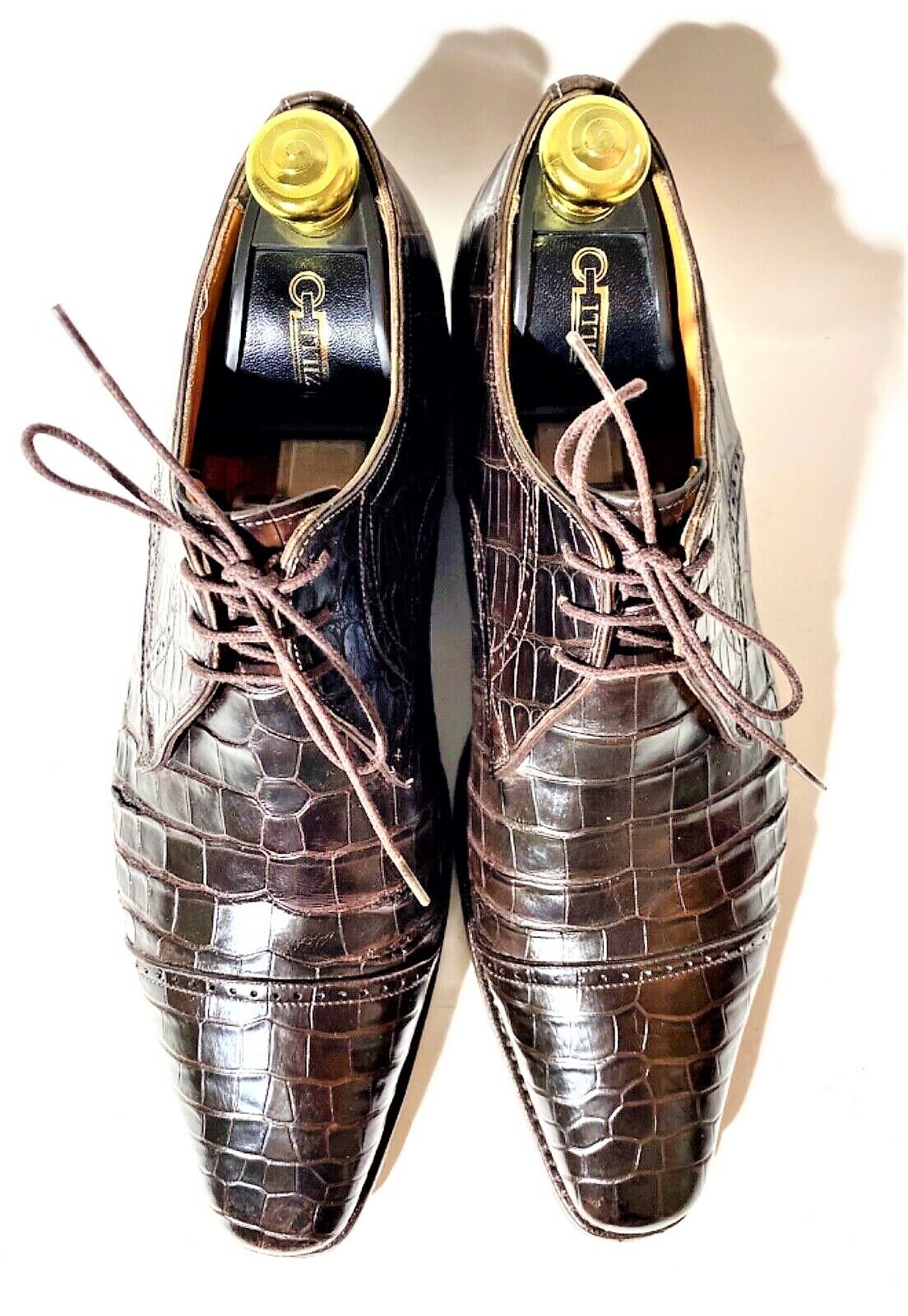 ☆定価90万円超☆ サントーニ SANTONI リアルクロコダイルレザー ☆定価90万円超☆ サントーニ SANTONI リアルクロコダイルレザー