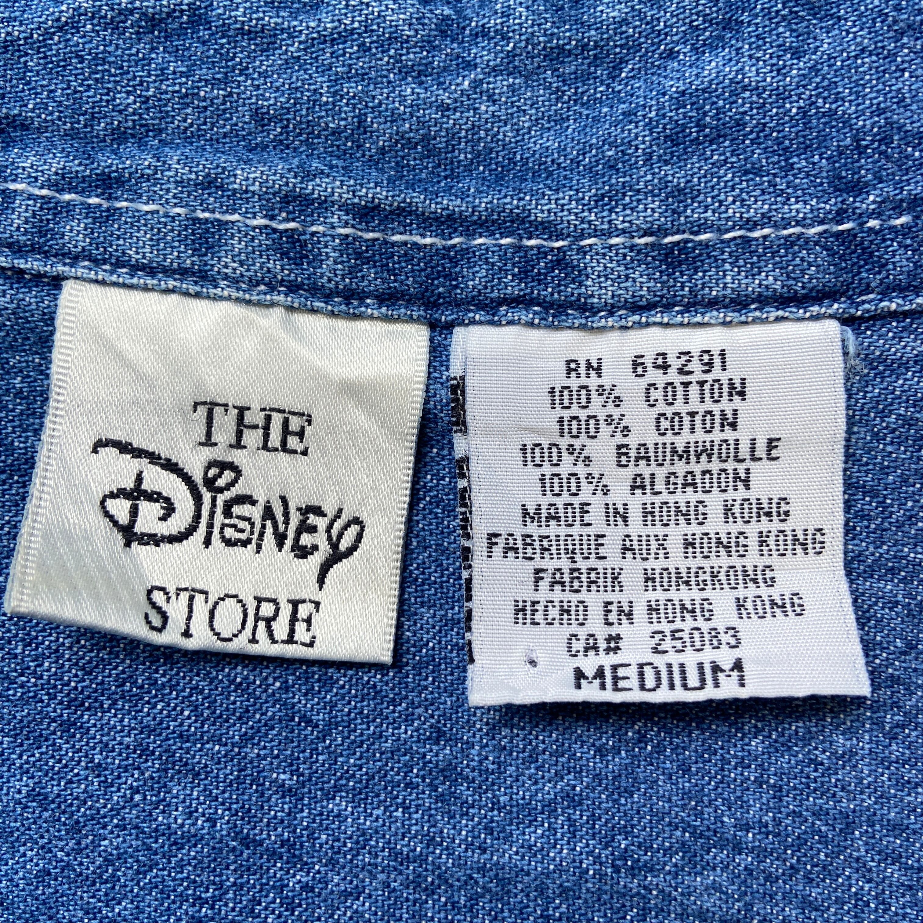 90年代 THE DISNEY STORE ディズニー グーフィー 刺繍 長袖 デニム