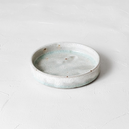 ［池田 大介］ヒビ粉引  豆銅鑼鉢