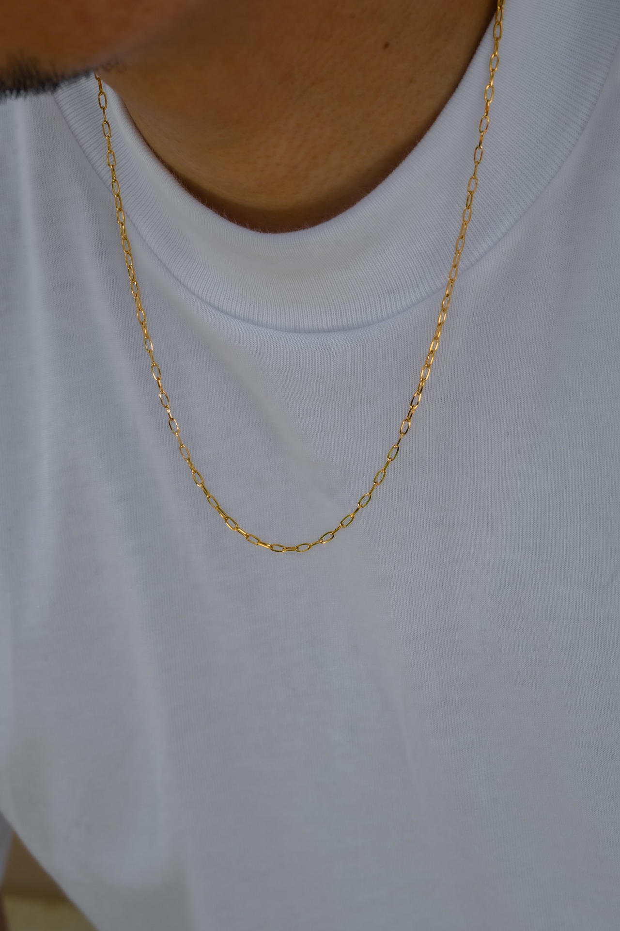 【Skin Flat Chain Necklace】 / GOLD