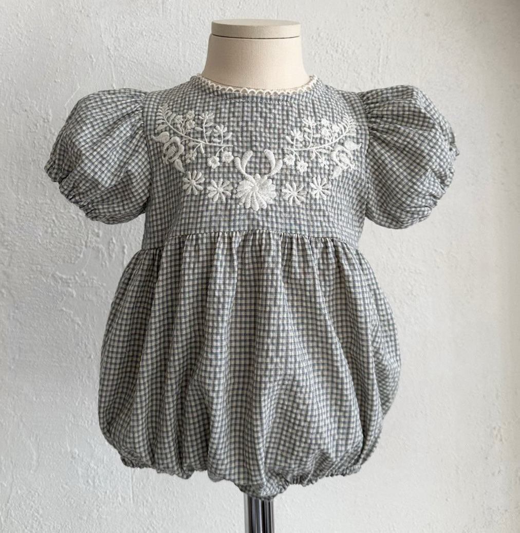 ginghamcheck rompers