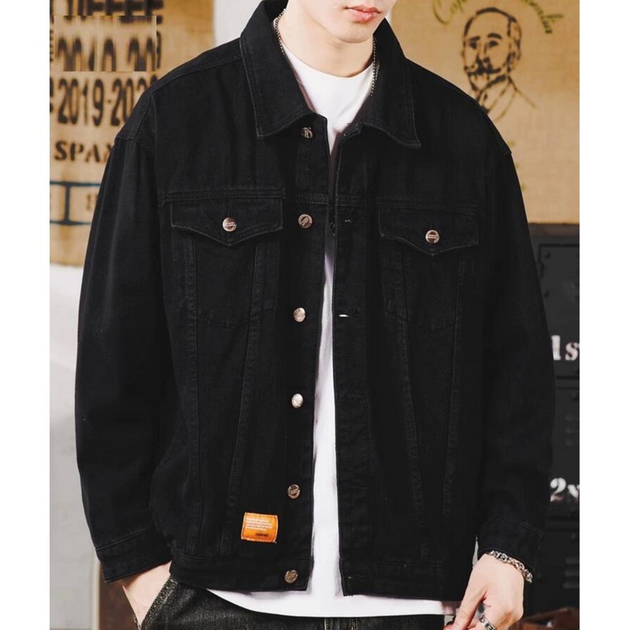 ボタンフロント デニムジャケット af0040