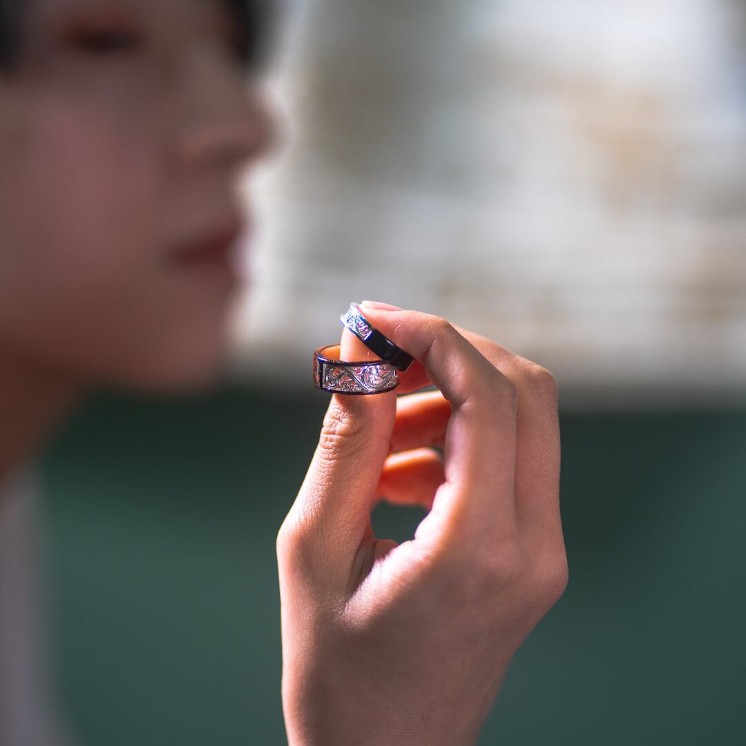 朱金 -shukin-】銀線×漆リング | KRAFT DORF