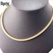 3mm 40cm  luxury tennis necklace gold