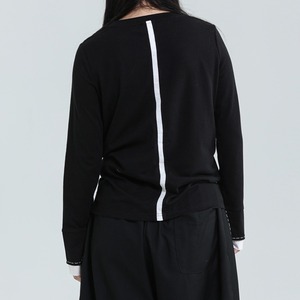 フェイクレイヤードバックラインデザイントップス　D0249