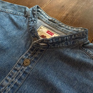 ナスングワム【Nasngwam】Indian motif Denim Shirt　Lサイズ