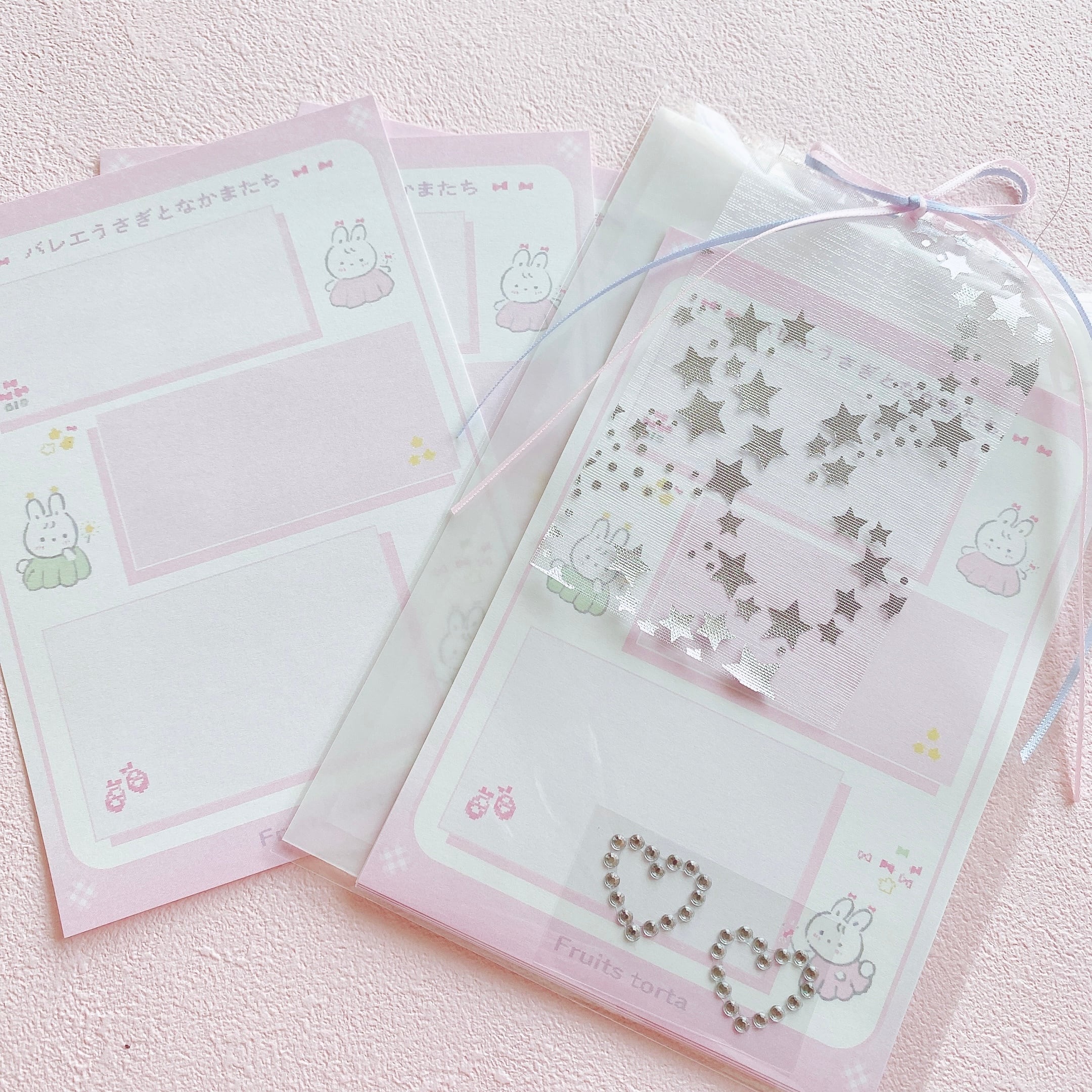 バレエうさぎ便箋セット