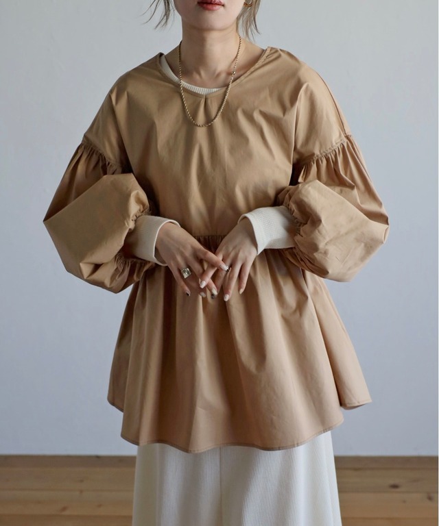 前後2WAYボリュームスリーブブラウス