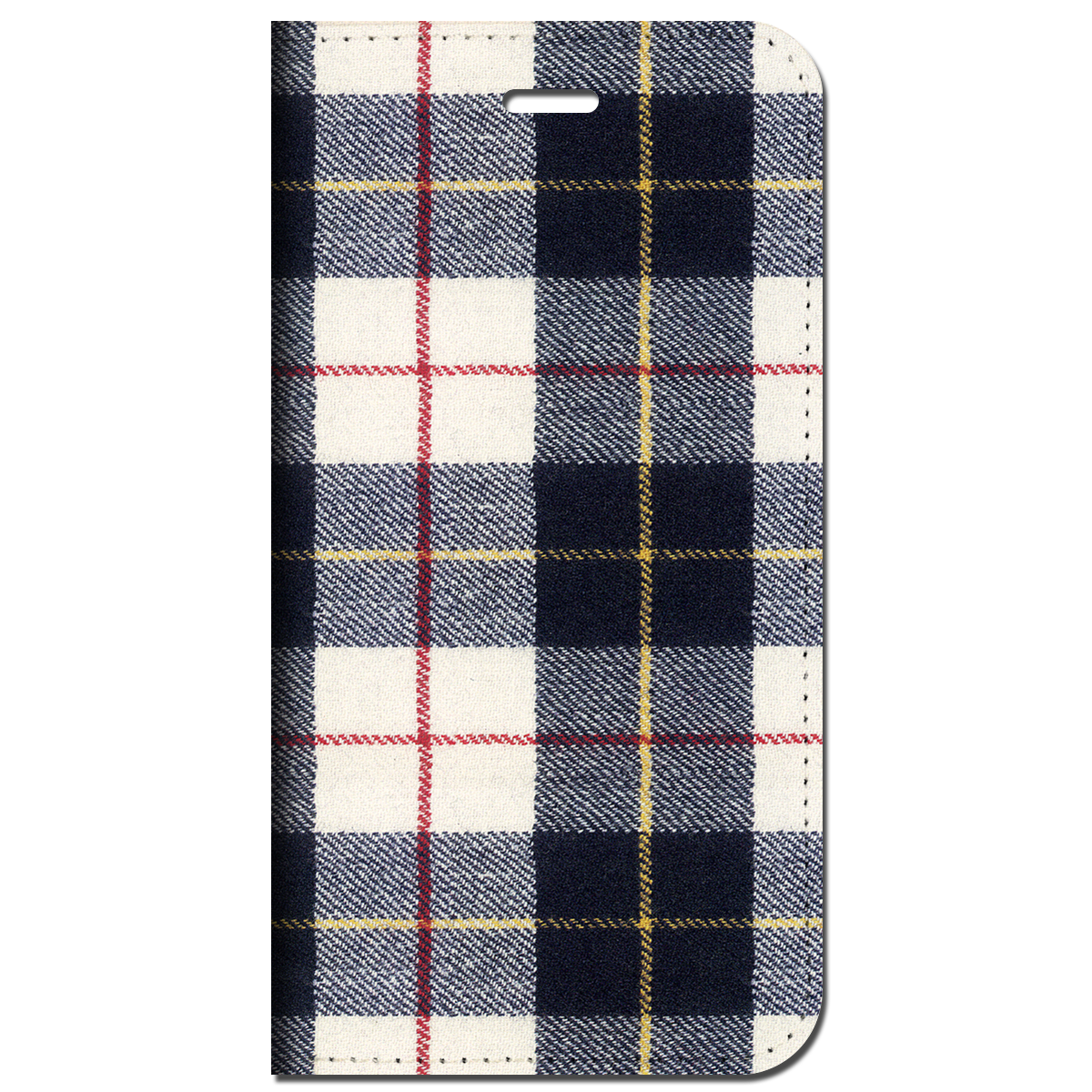 iPhone対応 スマホ 手帳型ケース タータンC02-クラシックカラー イラスト チェック ボーダー 格子 ライン 【iPhone17 / iPhone16 / iPhone16e / iPhoneSE 他 iPhone各機種対応】 st55