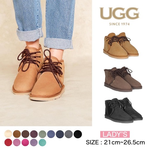 [UGG 1974] レースアップ ミニ ムートンブーツ