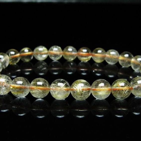 ルチルクォーツ ブレスレット 7mm タイチンルチルクォーツ タイチンルチル 一点物 メール便可 [M便 1/10] 111-49024