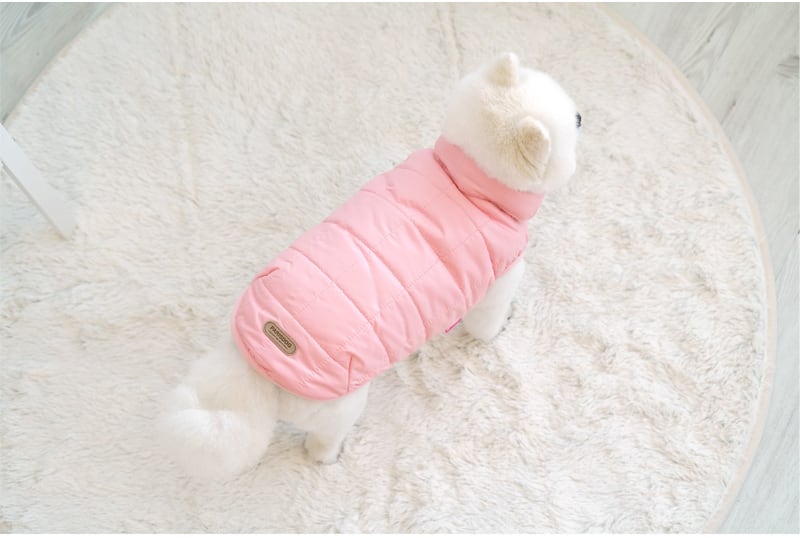 【SALE】軽量ダウンベスト 中型犬 大型犬 2XL 〜 5XL  4color  /  犬服 犬の服 犬 パーカー アウター シンプル 暖かい 防寒 ドッグウェア 