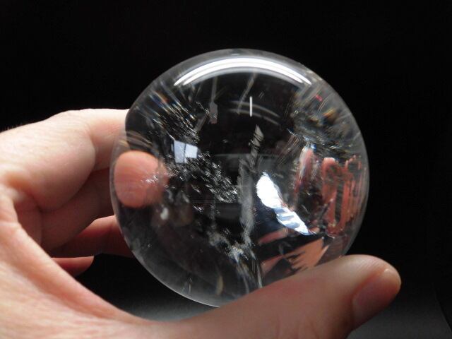 【送料無料】【高品質】72mm ブラジル産天然レインボー水晶玉 no.5