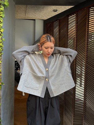 【25AW】ENFOLD エンフォルド / KNIT×RIVER　JACKET