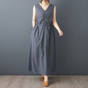 ギンガム バックリボン ワンピース  30139