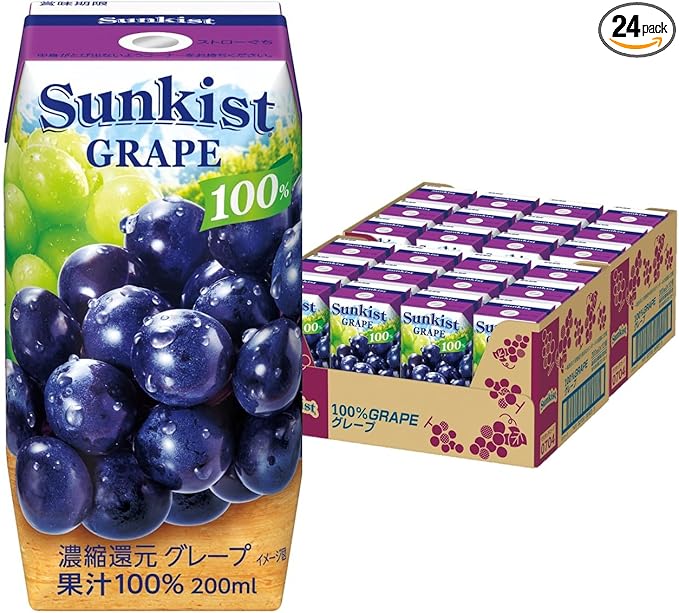 森永乳業サンキスト 100%グレープ 200ml [ ぶどうジュース 紙パック