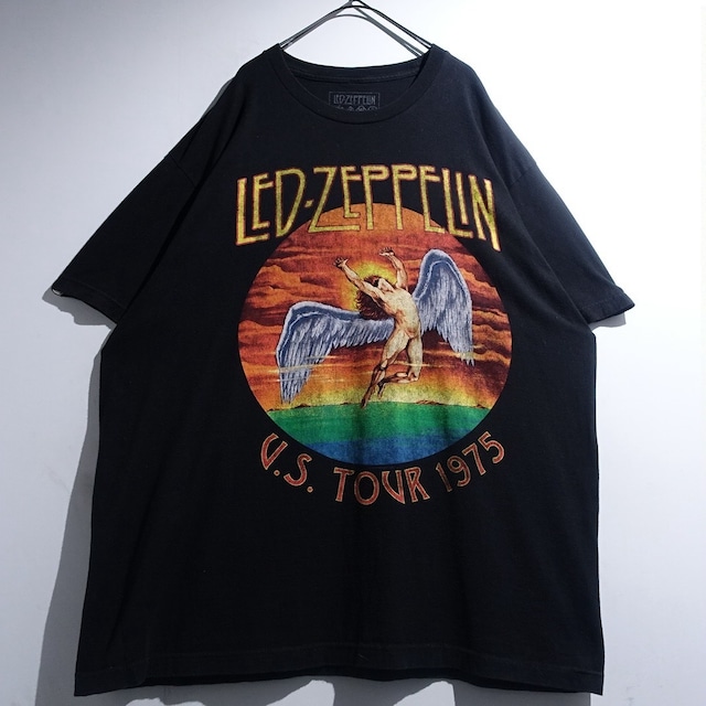"LED ZEPPELIN" Black Print Design Band T-Shirt
