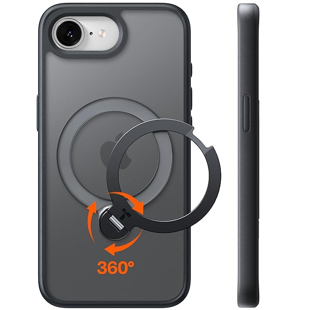 TORRAS iPhone 17 Pro 用 ケース【多機能一体・360°新定点回転スタン