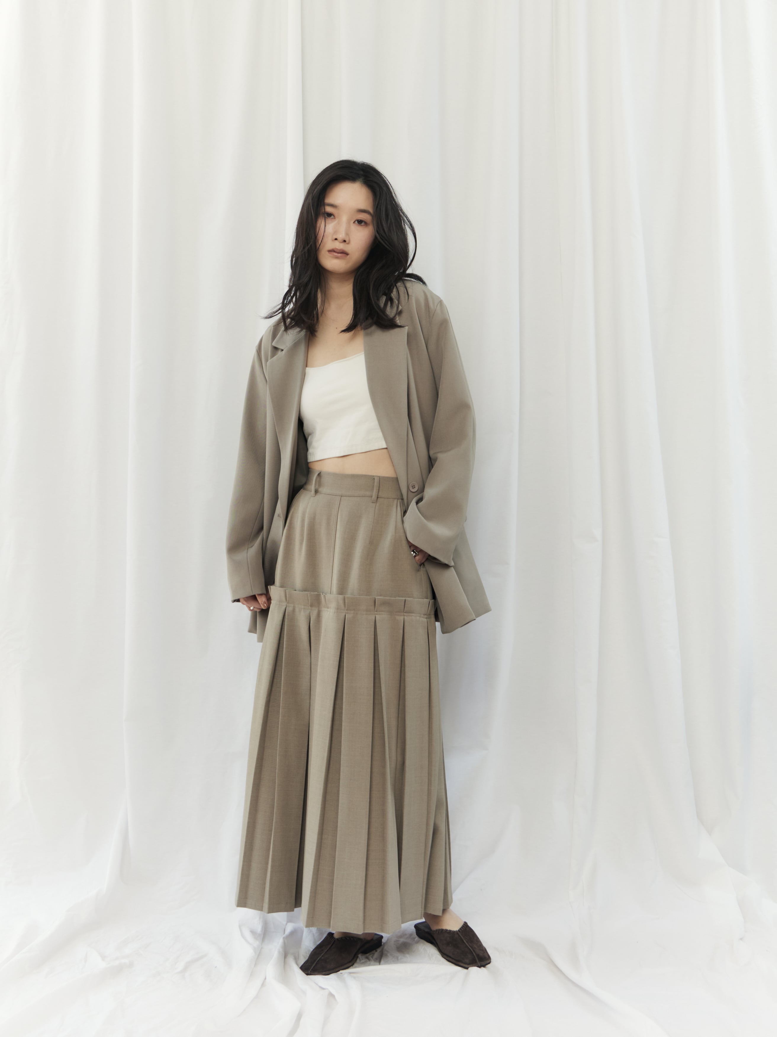 BOX PLEATS SKIRT（ﾎﾞｯｸｽﾌﾟﾘｰﾂｽｶｰﾄ）【7543107】 | CIEL'AIR