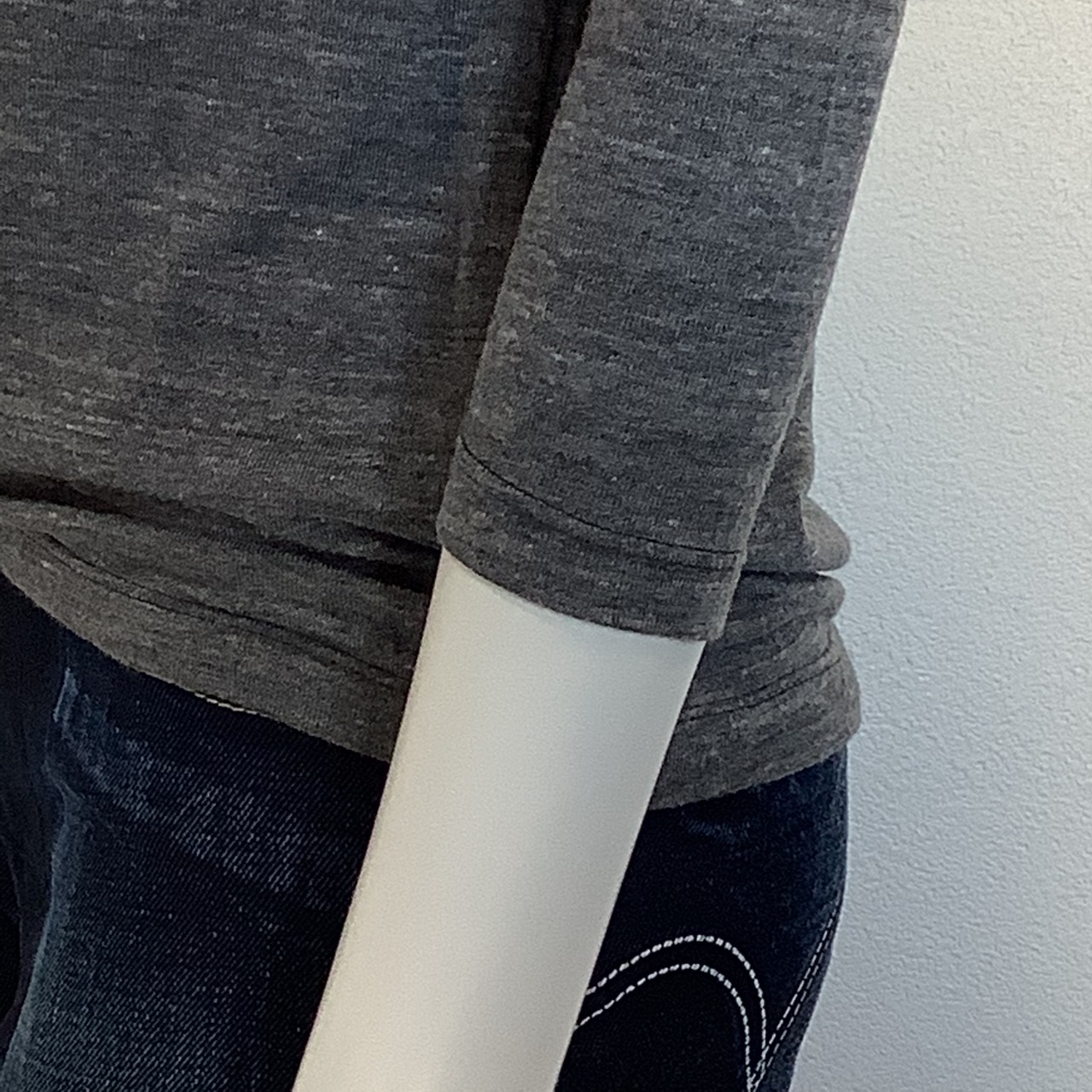 Kepler1649c ( ケプラー1649c ) 七分袖 Tシャツ ヘザーブラック