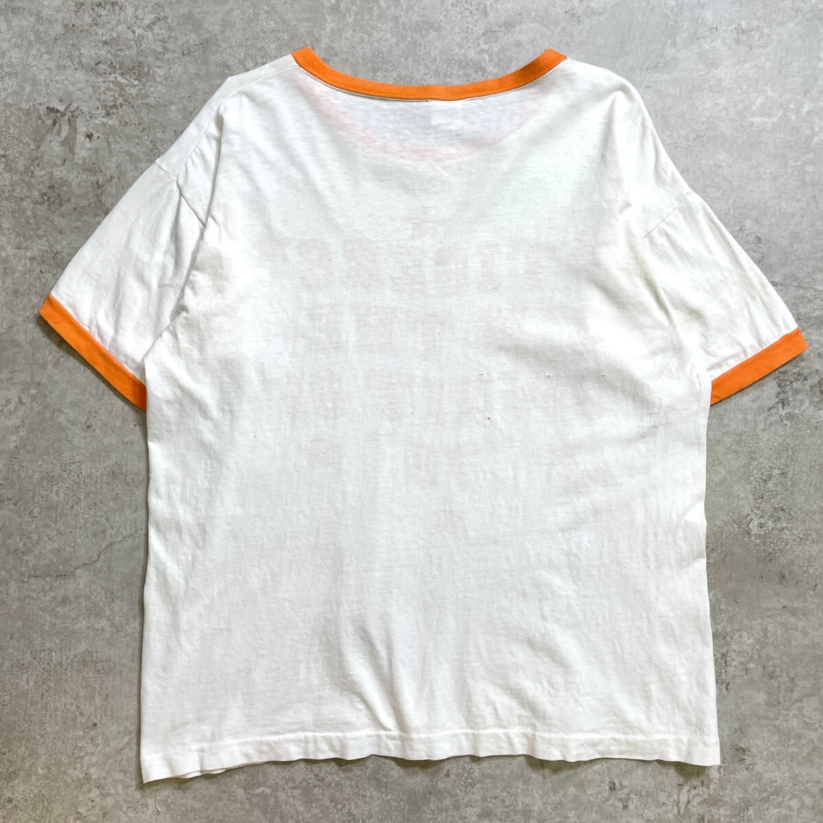 70's チャンピオン Champion バータグ 染み込みプリントTシャツ